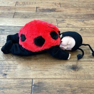 Anne Geddes Baby Ladybugs Bean Filled Baby Doll Vintage 1990s Collectible